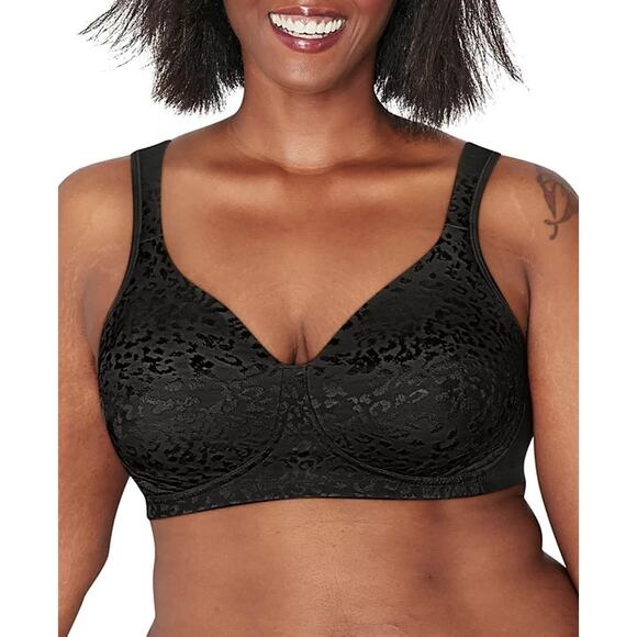 Playtex Women's Ultimate Lift and Support Wirefree Bra Black, Size 38DD 0073 - Picture 1 of 3